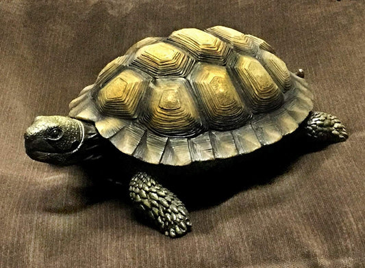 Bellaa Turtle Garden Sculptures Statues Home Decor Tortoise Realistic Cute Large Animal Gilbert Zen