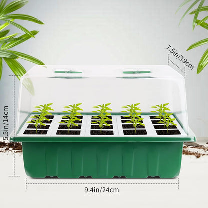 Sondiko Seed Starter Tray with Soft Silicone Cells, 80 Cells Seedling Trays Seed Startering Kit, 4 Pack Plant Starter Trays with Humidity Dome, Base Mini Greenhouse Germination Kit