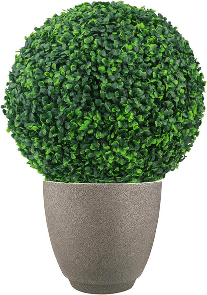 Sunnyglade 2 PCS 15.7 inch 4 Layers Artificial Plant Topiary Ball Faux Boxwood Decorative Balls for Backyard, Balcony,Garden, Wedding and Home Décor (15.7 inch)