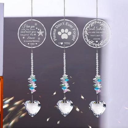 Pet Memorial Suncatcher,Dog Memorial Gifts for Loss of Dog,Cats Remembrance,Pet Loss Sympathy Gift,Bereavement Gifts(Glass)