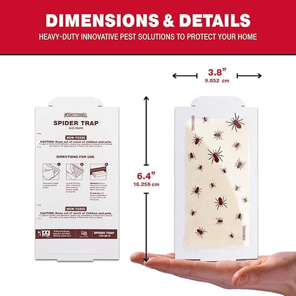 Catchmaster Spider Traps Glue Boards 6-Pack, Adhesive Bug Catcher, Insect, Scorpion, Cricket, Cockroach, & Spider Killer for Home, Bulk Glue Traps for House & Garage, Pest Control for Home