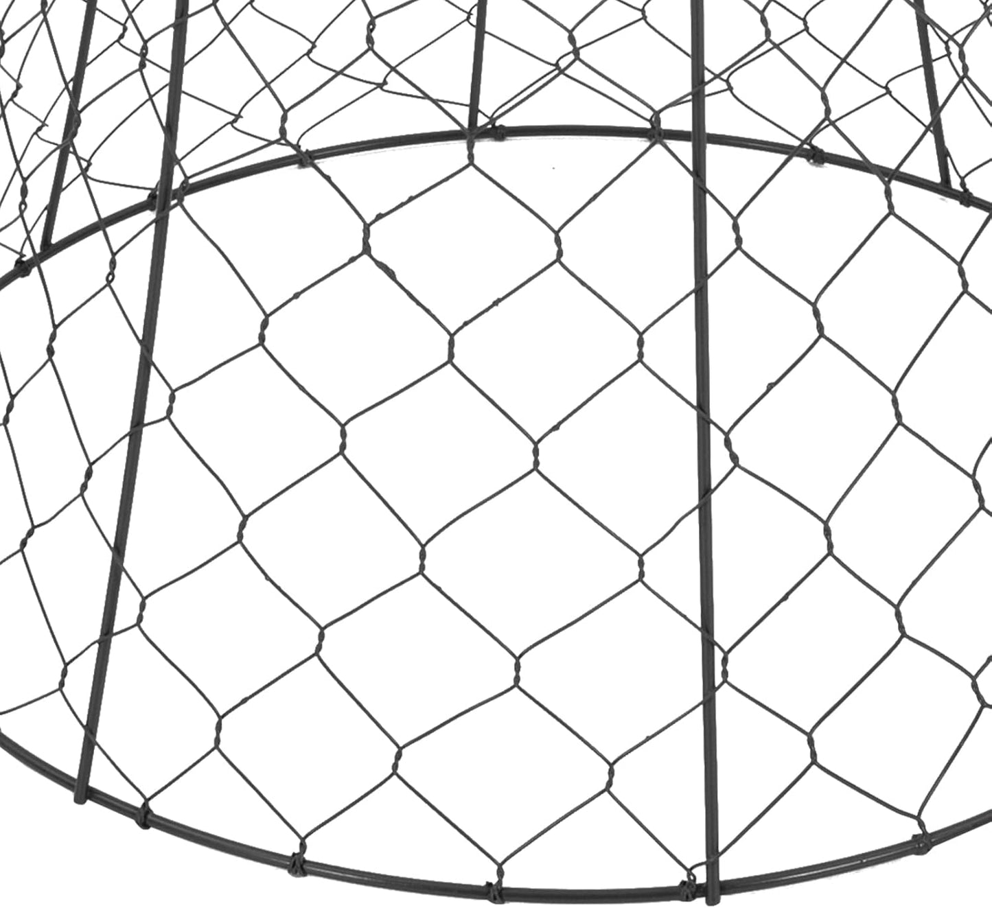 10 PCS Garden Chicken Wire Cloche,13" Diameter x 15.7" Height Large Plant Protector Cover with 40 U-Shaped Ground Nails,Sturdy Metal Cage for Keep Animals Out Garden (Black)