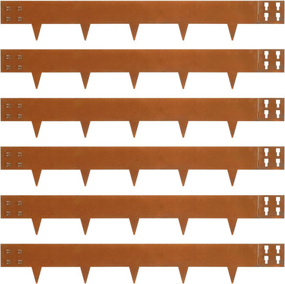 Corten Steel Landscape Edging 40" Lx 6" H Steel Landscaping Edging 6 pcs Metal Landscape Edging Garden Landscaping Border Edge for Yard Lawn by GZGNEEVL