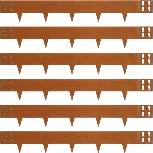 Corten Steel Landscape Edging 40" Lx 6" H Steel Landscaping Edging 6 pcs Metal Landscape Edging Garden Landscaping Border Edge for Yard Lawn by GZGNEEVL