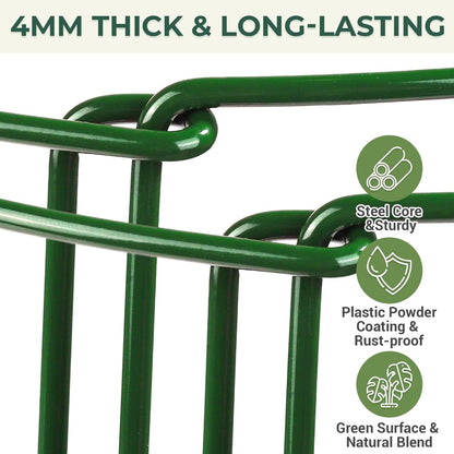 LEOBRO Plant Support, 8 PCS Peony Cages and Supports, Plant Stakes, Plant Supports for Indoor Plants, Outdoor Plants, Monstera Hydrangea Support Cage, 10" W x 24" H