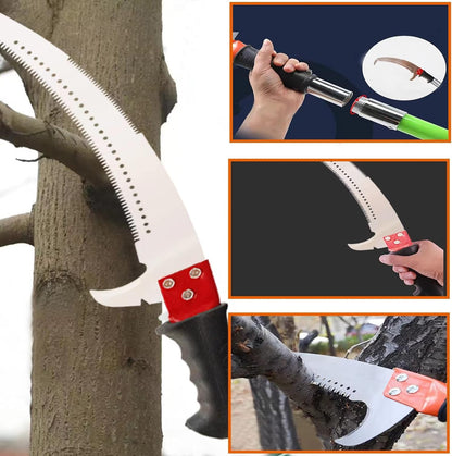 Manual Pole Saw 30 FT Extendable Tree Pruner High Branches Trimming for Pruning Palms and Shrubs with Long Handle (Green)