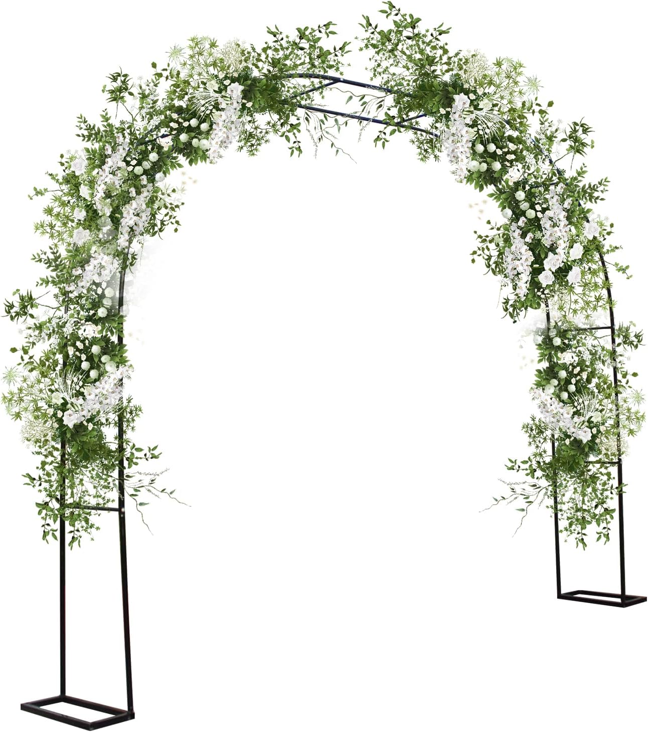 Gigicloud 9.8ft x7.2ft Garden Arch Arbor, Garden Trellis for Climbing Plants Metal Pergola Arbor Wedding Arches for Ceremony for Wedding Ceremony Party Rose Lawn Courtyard Patio Black