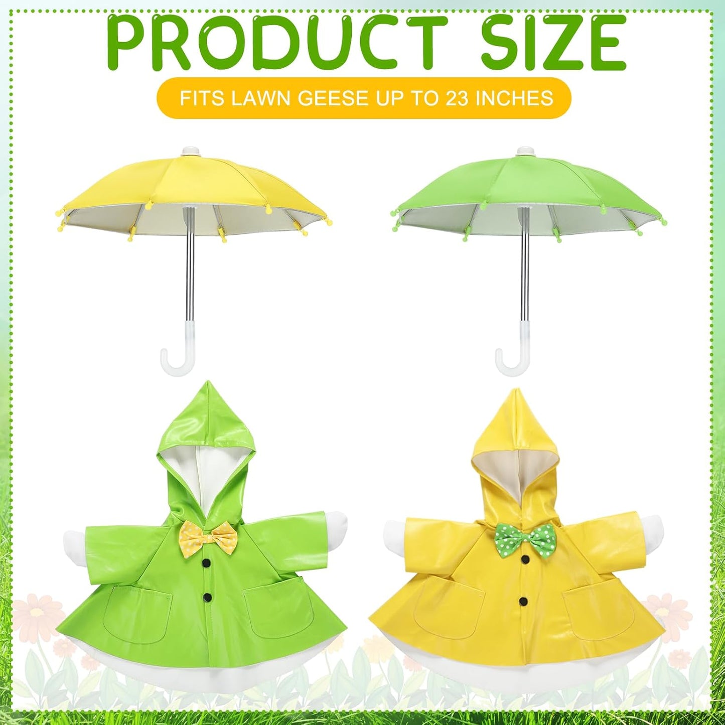 Abbylike Porch Goose Outfits Porch Yard Goose Outfits Clothes Costume Fits Large 23'' Cement for Garden Yard Statue Pathway Decorations