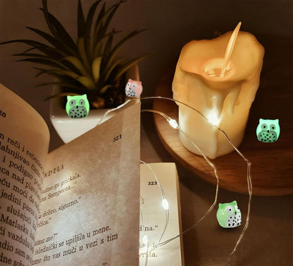 40 Pcs Luminous Mini Resin Owls, Glow in The Dark for Fairy Garden, Garden Miniatures, Plant Décor and Car Accessories