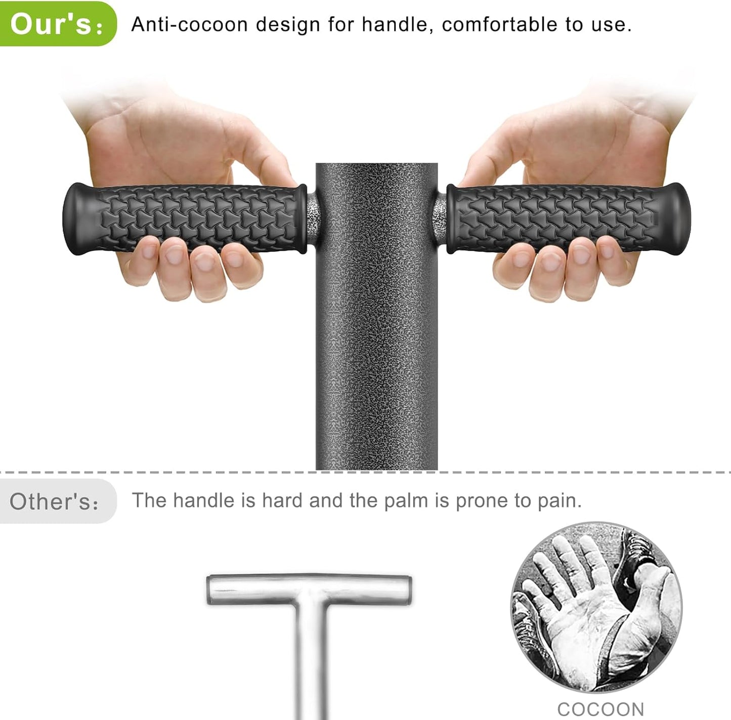Dolibest Sod Plugger, Bulb Planter Tool with Soft Rubber Grip, Grass Plugger Tool with Stainless Steel Sharp Serrations, Sod Plugger Turf Cutter for Lawn Planting Bulbs and Grass Repair
