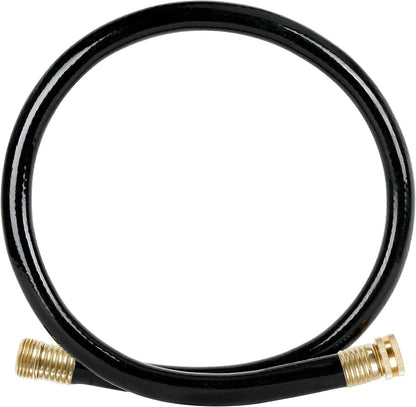 Worth Short Leader Black Garden Hose 5/8 in. x 6 ft. -Brass Aluminum Ends for Household & Yard Use -Heavy Duty Durable Flexible Lightweight Water Pipe -Kink Free, No Leaking, Male/Female Fittings