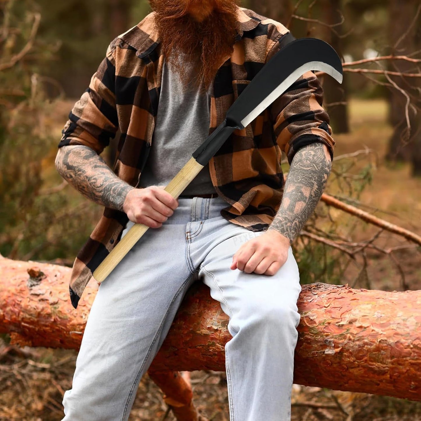 Machete for Cutting Trees Heavy Duty Billhook Sickle Yard Work Cutting Trees machetes