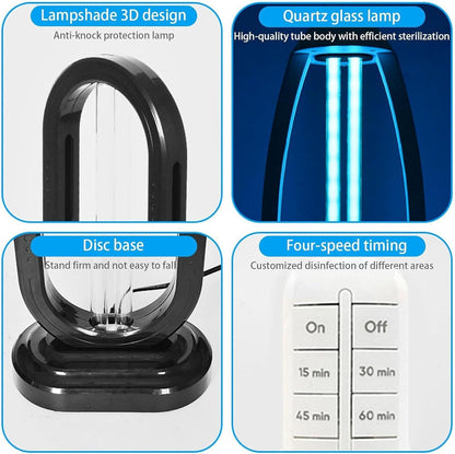 2025 New UV Light - Uv Lamp for Bedbugs, Uv Bed Bugs, UV Lamp with 4- Speed Timing and Remote Control (Black+White)