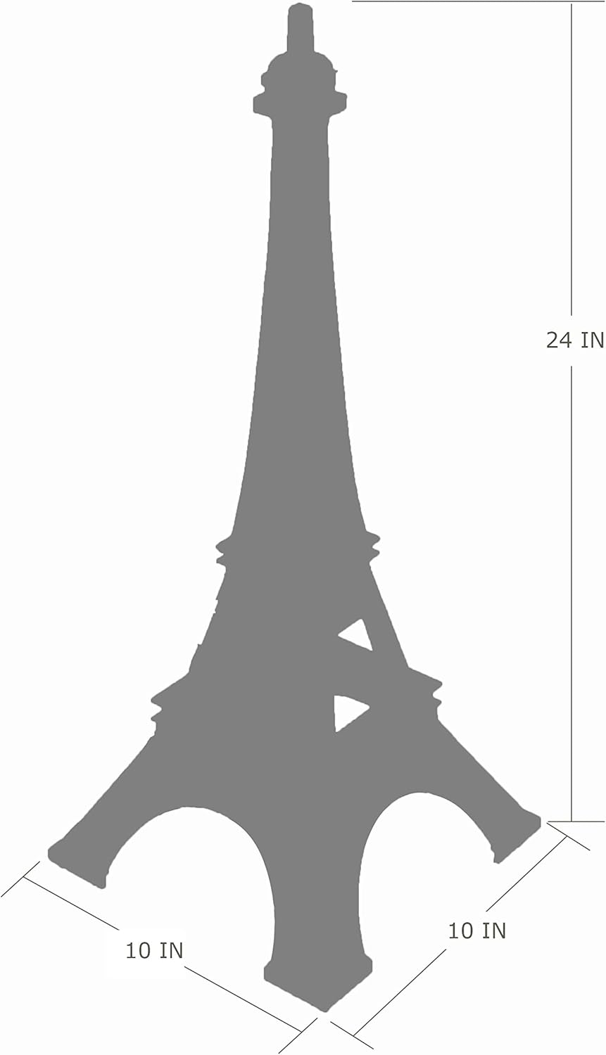 allgala 24" Eiffel Tower Statue Decor Alloy Metal, Black