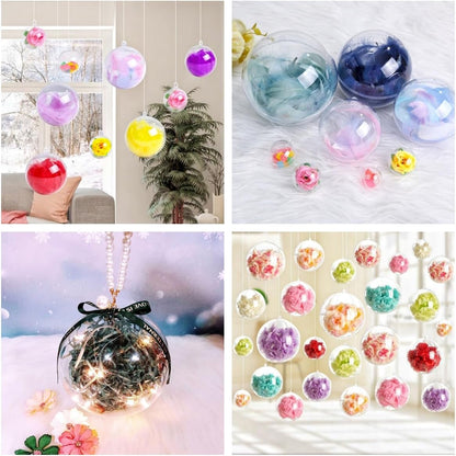 Acrylic Hollow Ball, Clear Plastic Fillable Ornaments Ball, DIY Clear Plastic Balls for New Years Present,Xmas Tree,Home Decoration,Wedding,Party (6cm/2.36inch,20pcs)