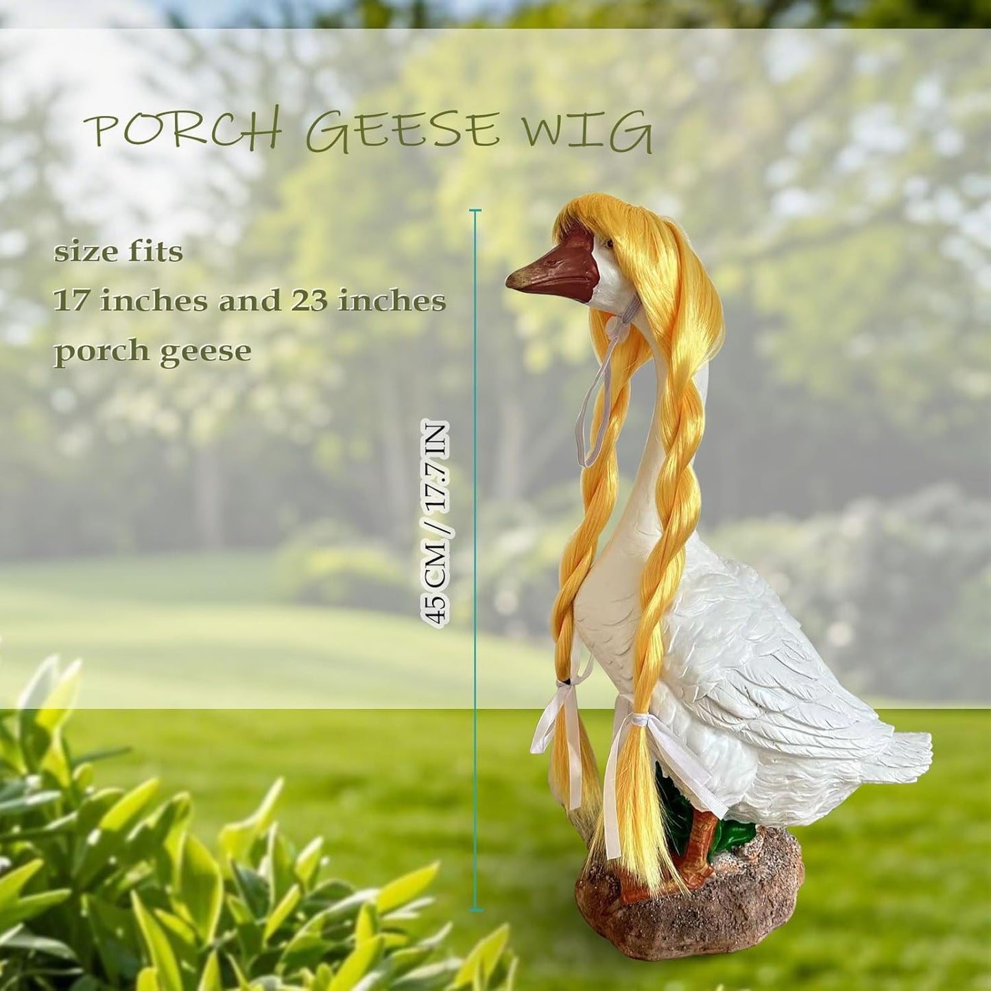 Porch Goose Wigs, Porch Goose Outfits Lawn Goose Statue Accessories for Outdoor Garden Patio Yard Goosey Decor （Style 15）