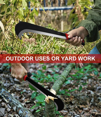 Machete, 15 Inch Gardening Machete for Outdoor and Yard Work, 3Cr13 Stainless Steel and Non-Slip Handle with Nylon Sheath