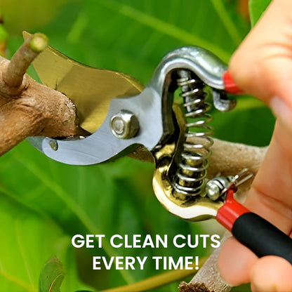 Garden Guru Indestructible Titanium Garden Clippers Professional Bypass Hand Pruner Pruning Shear with Comfort Grip Handles for Gardening Trimming and Yard Work Hardened Steel & Titanium Blade(2 Pack)