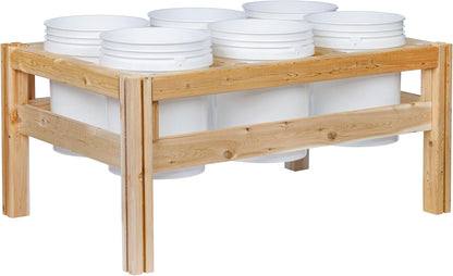 Greenes Fence Six Bucket Elevated Cedar Wood Garden Frame, 43 in. x 28 in. x 20 in. - Made in USA with North American Cedar