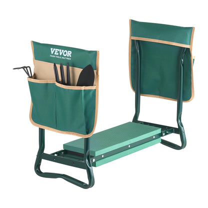 VEVOR Garden Kneeler and Seat Heavy Duty, Portable Garden Stool with 6'' EVA Kneeling Pad and 2