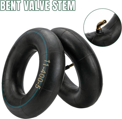 11x4.00-5 Inner Tube 11x4.50-5 11x6.00-5 Heavy Duty Replacement Tire Tubes with Bent Valve Stem for Wheelbarrows, Mowers, Hand Trucks - 2 Pack