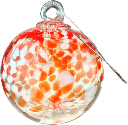 Dale Tiffany Hand Blown Glass, 8" Diameter Nova, Tree of Life Collection, Witch Globe Hanging Garden Indoor/Outdoor Decorative Ornament Gazing Ball