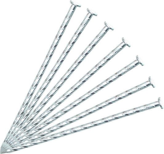 50/100/150 Pack 6" Solid Galvanized Non-Rust Metal Garden Stakes Spiral Landscape Edging Anchors