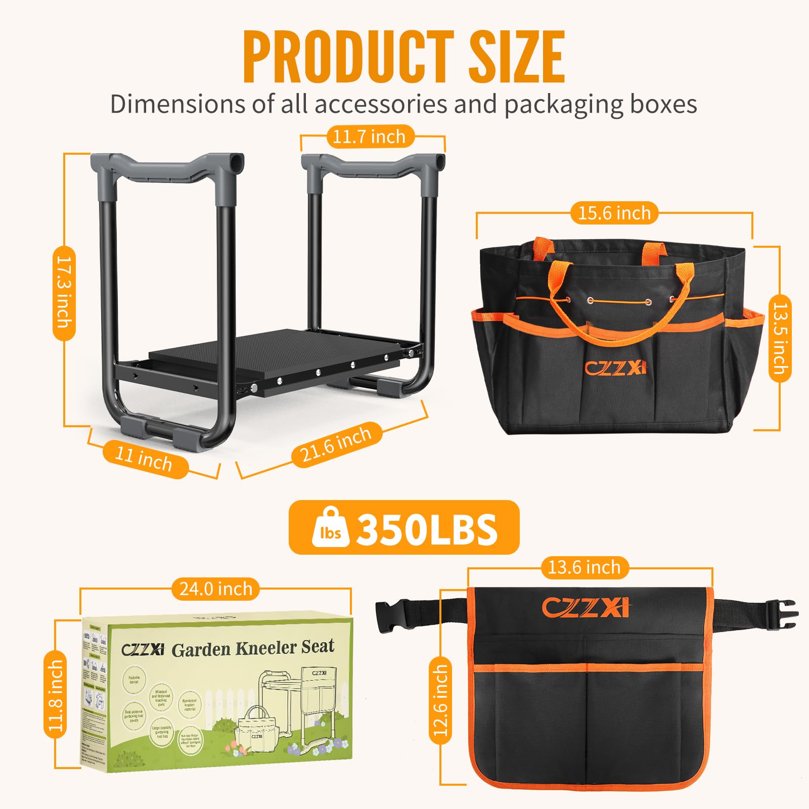 CZZXI Garden Kneeler and Seat, Wider and Thicker Kneeling Pad
