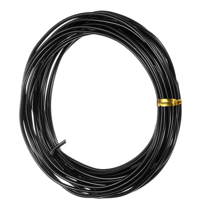 2mm Bonsai Training Wire, 16.4 Feet Total Anodized Aluminum Bonsai Wires for Bonsai Tree Shaping/Branches Fixing/Trunk Holding/DIY Crafting [Black]