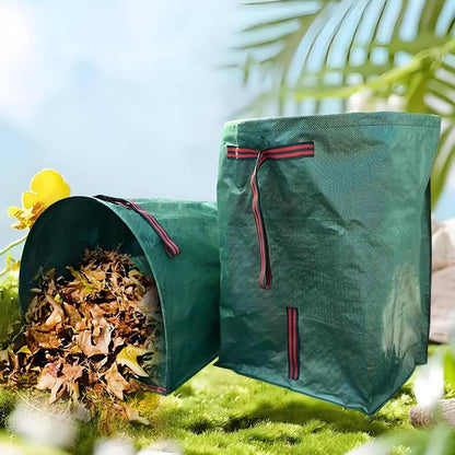 72 Gallon Garden Bags for Debris,2-Pack Yard Waste Bags,Large Dustpan-Type Lawn Bags with Gardening Gloves, Leaf Bags for Yard Debris,Grass Clippings,Collapsible Trash Can for Parties,Laundry,Camping