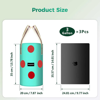 3 Pack Hanging Strawberry Planter Bags, 3 Gallon Hanging Grow Bags with Bottom Planting Hole, Thickened PE Strawberry Pot for Vegetables Herbs Tomatoes