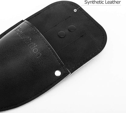Housolution Garden Pruner Sheath, Pruner Holster, Premium PU Leather Holster Protective Case Cover Scabbard for Gardening Pruning Shears Scissor - Black
