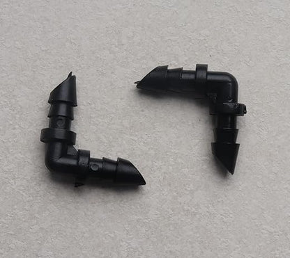 Sowaka 30 Pcs Drip Irrigation Fittings Kit Black 1/4 Inch Tube End Goof Hole Plugs Irrigation Stoppers for Drip Systems Home Garden Lawn Supplies (Elbow)