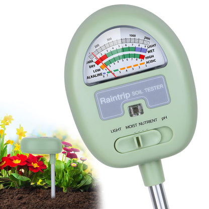 Soil Moisture Meter,4-in-1 Soil Ph Meter, Soil Tester for Moisture, Light,Nutrients, pH,Soil Ph