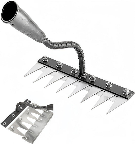 2025 New Gardening Hand Weeder Tool，Gardenia Iron Weeding Rake ，Manual Weeder Tool with Detachable Blades，Tool for Effortless Weed Removal， Flower Beds & Vegetable Patches (No Wooden Handle)