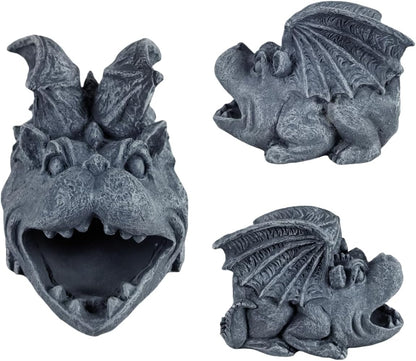 Gargoyle Statues Garden Decoration, Resin Statue Outdoor Decor, Animal Downspout Diverter, Decorative Gutter Extension, 3"4" Downspout Extender Diverter Splash Block