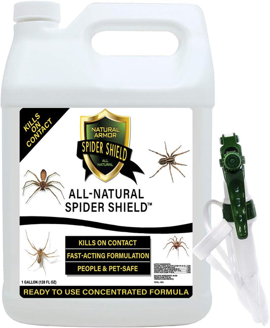Spider Killer & Repellent Spray - Powerful Peppermint Formulation Kills & Repels All Types of Spiders and Works Better Than Ultrasonic Gimmicks - 128 fl oz Gallon Ready to Use