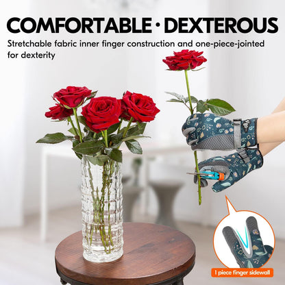 Vgo... 1 Pair Ladies' Multi-Purpose Gloves, Washable Gardening Gloves (Size S, Green, SL7466)