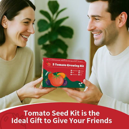 5 Pack Tomato Seeds for Planting - 100+ Heirloom Tomato & Tomatillo Seeds Variety Pack to Grow in Your Home Vegetable Garden, Non-GMO, Complete Gardening Starter Gift