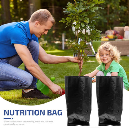DOITOOL Plastic Nursery Bags for Plants: 100PCS Plant Grow Bags Nursing Growing Pouch for Fruit Tree, Flower, Starting Seeds Saplings - 3.9 x 9.4 inches