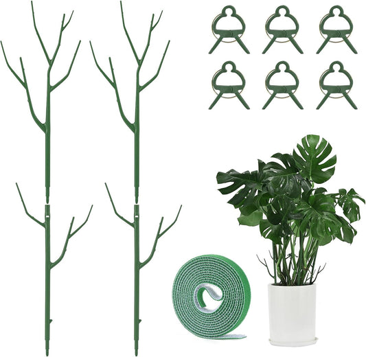 4 Pack Plant Support Stakes, Plant Stakes for Indoor and Outdoor Plants. 28inch Plant Sticks with
