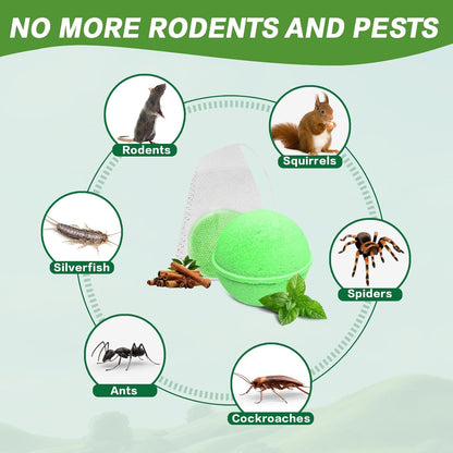 Mouse Rodent Repellent Balls -28 Pack Natural Peppermint Oil for Mice, Rats, Squirels & Spiders - Safe for Pets & Family -Indoor/Outdoor Pest Control for Home, Kitchen, Garage