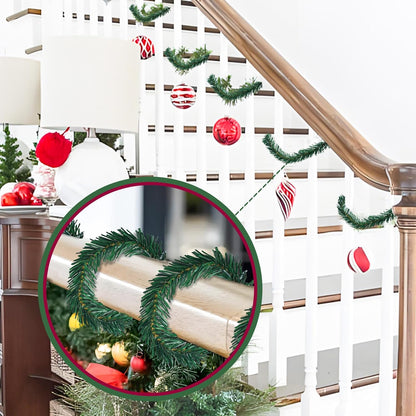 Uieke 50 Pcs Christmas Garland Ties 12Inch Artificial Pine Needles Garland Faux Pine Greenery Stems Twist Wired Tree Branches Wreath Tie for Craft Gift Wrapping Party Supply Christmas Decoration