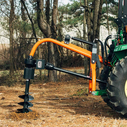 Titan Attachments 9" Auger Bit for 3 Point Post Hole Digger, 24" Drilling Depth with Fishtail Point, HD Steel, Digging Bit Only