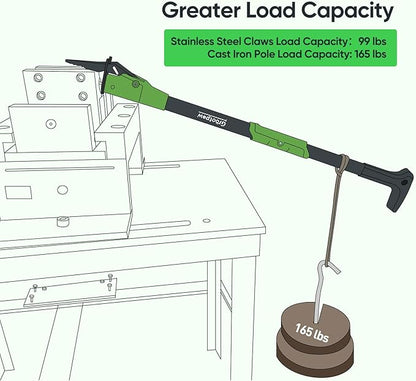 WP5 Weed Puller Tool, Stand Up Dandelion Weeder with 40" Handle, 3 Claws & Fiberglass Foot Pedal, Weeding Tool Made with Cast-Iron, Easily Remove Weeds Without Bending or Kneeling