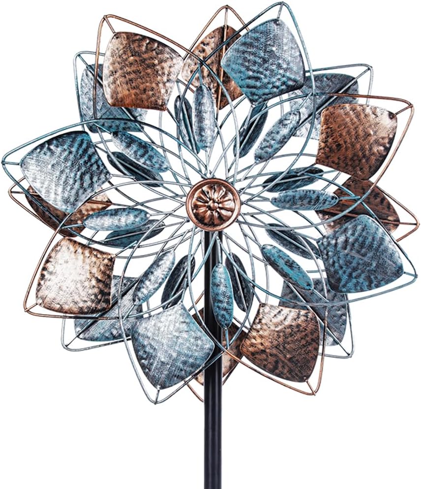 Wind Spinners Outdoor Metal 14.3” Wind Spinners for Yard and Garden Vintage Wind Spinner Garden Decor Wind Sculptures & Spinners for Patio Lawn Decoration