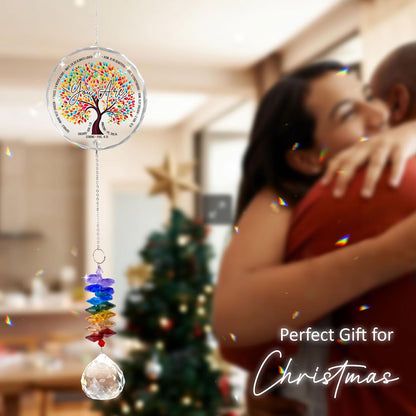 Glass Ornament Suncatcher - Tree of Life - Unique Presents - Christmas Keepsake - Christian Gifts - Inspirational Gifts for Her, Him - Religious Encouragement Gift - Spiritual Home Decor