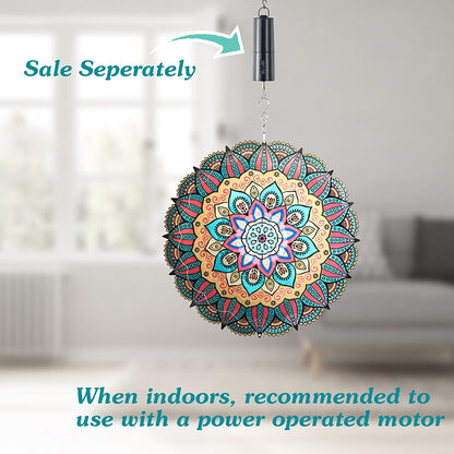Wind Spinner Yard Art Garden Decor Mandala 3D Stainless Steel Metal Sculptures Kinetic Hanging Whirligigs Decorations Backyard Outside Indoor Outdoor Patio Ornaments Clearance Sun Catcher Windmill