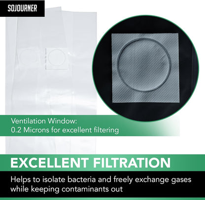 Mushroom Grow Bags (50 Pack) - 6 Mil Thick Autoclave Spawn Bags with 0.2 Micron Filter for Your Grain - Mycology Supplies - Large Size 8" x 5" x 20"
