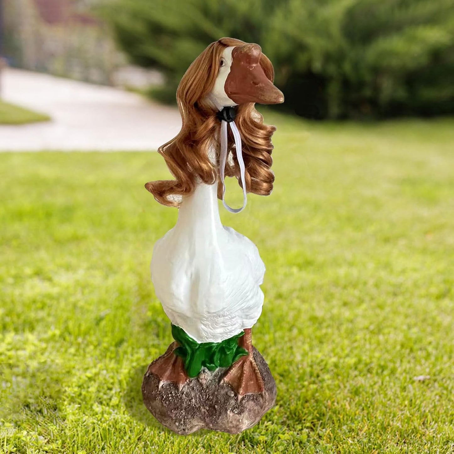 Porch Goose Wigs, Porch Goose Outfits Lawn Goose Statue Accessories for Outdoor Garden Patio Yard Goosey Decor （Style 8）
